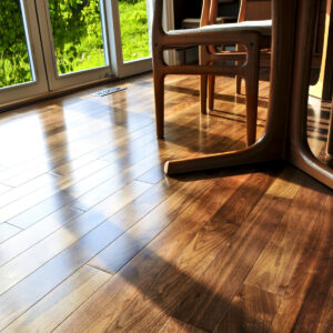 water damaged hardwood floor