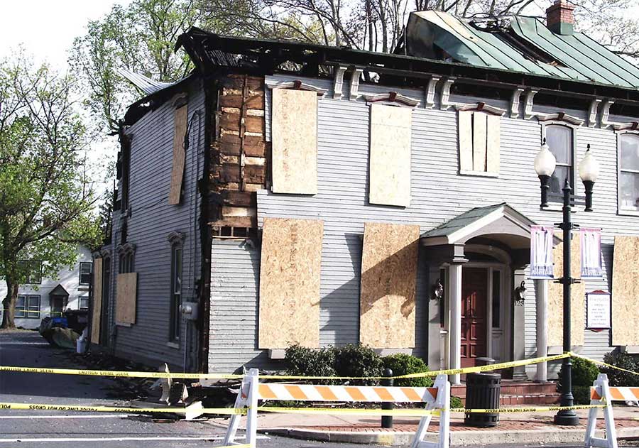 residential fire damage